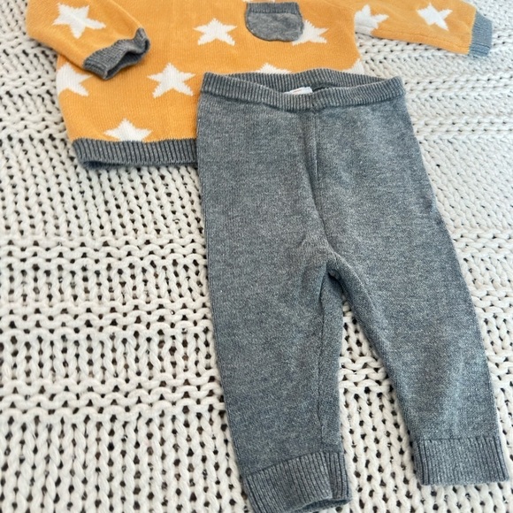 Cat & Jack Baby Stars Sweatshirt Pullover Yellow Size 0-3 Months - Picture 2 of 4